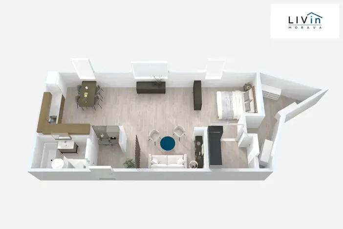 Pronájem bytu 1+kk, Olomouc, Krakovská, 80 m2