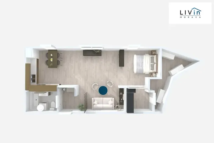 Pronájem bytu 1+kk, Olomouc, Krakovská, 80 m2