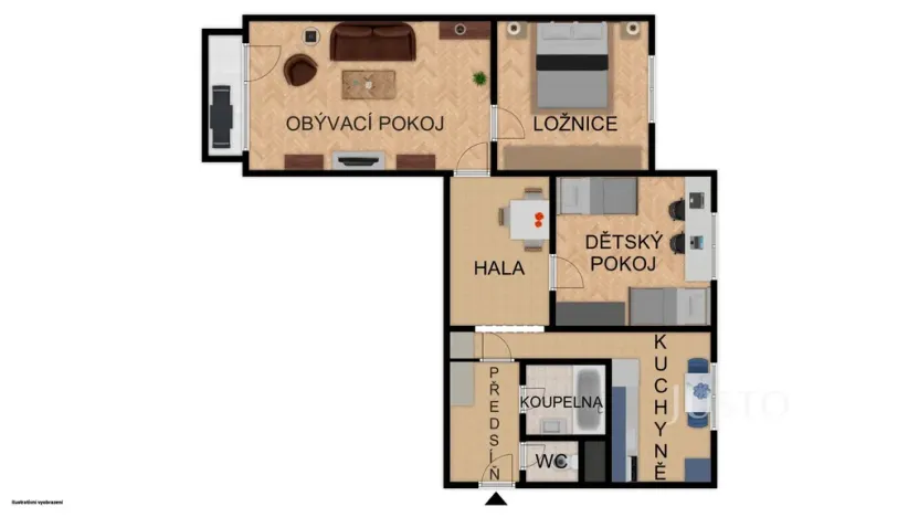 Prodej bytu 3+1, Písek - Budějovické Předměstí, třída Přátelství, 71 m2