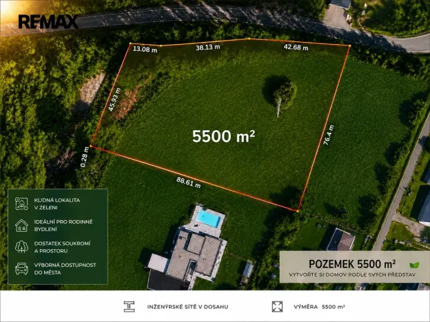 Prodej pozemku pro bydlení, Horní Domaslavice, 5500 m2