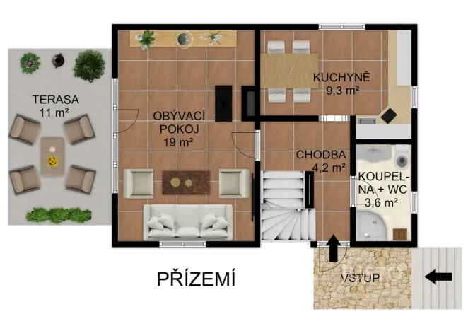 Prodej chaty, Slabčice - Písecká Smoleč, 115 m2