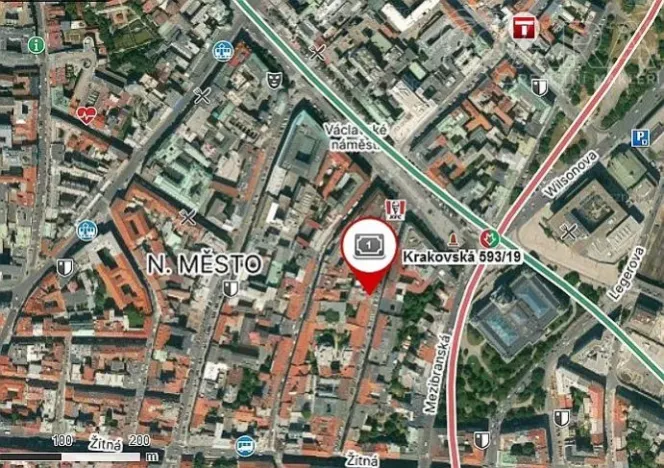 Pronájem bytu 4+kk, Praha - Nové Město, Krakovská, 124 m2