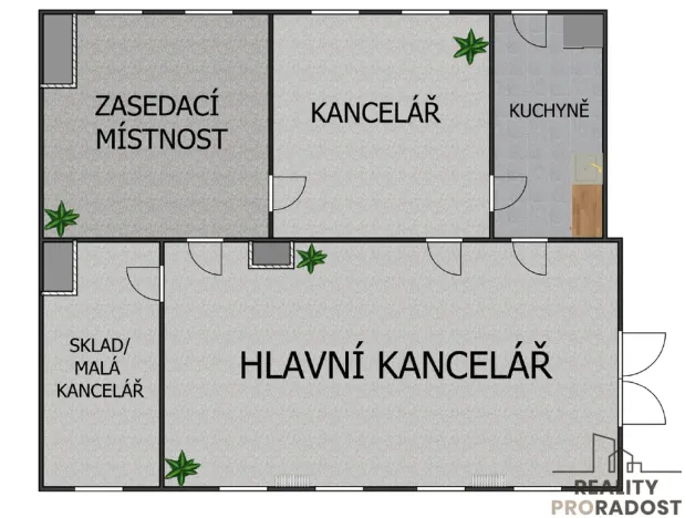 Pronájem kanceláře, Hodonín, Příční, 130 m2