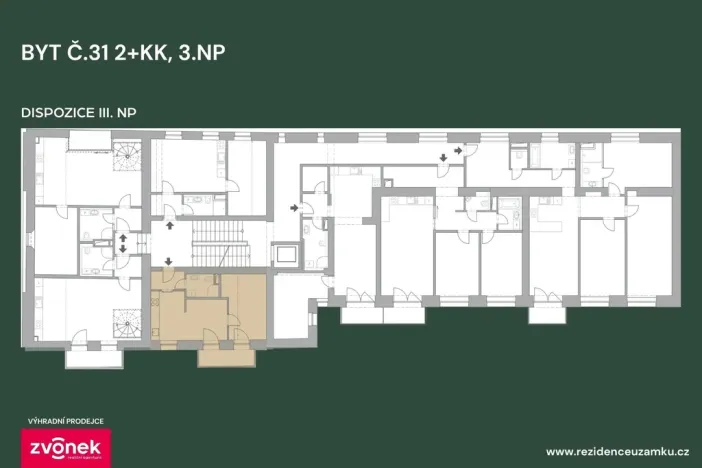 Prodej bytu 2+kk, Vsetín, Horní náměstí, 39 m2
