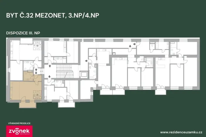 Prodej atypického bytu, Vsetín, Horní náměstí, 85 m2
