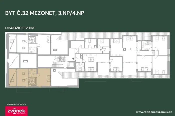 Prodej atypického bytu, Vsetín, Horní náměstí, 85 m2