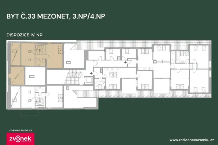 Prodej atypického bytu, Vsetín, Horní náměstí, 103 m2