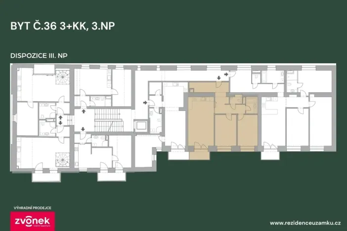 Prodej bytu 3+kk, Vsetín, Horní náměstí, 80 m2