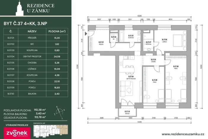 Prodej bytu 4+kk, Vsetín, Horní náměstí, 118 m2