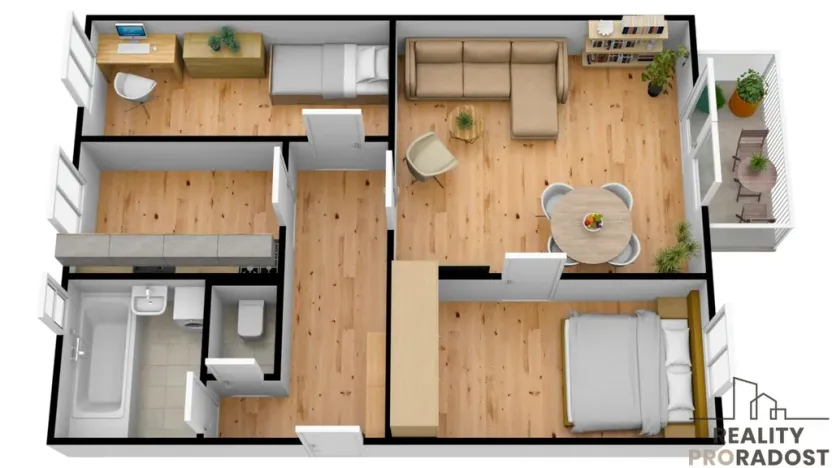 Pronájem bytu 3+1, Ostrava - Hrabůvka, Mitušova, 60 m2