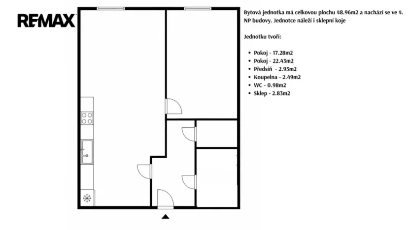 Prodej bytu 2+kk, Praha - Horní Počernice, Tlustého, 49 m2