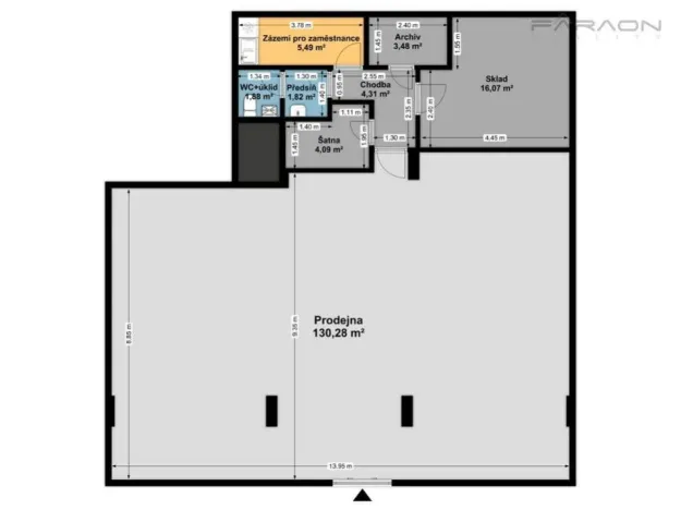 Pronájem obchodního prostoru, Praha - Nusle, Nuselská, 174 m2