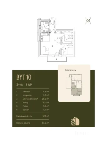 Prodej bytu 3+kk, Lenora - Zátoň, 57 m2