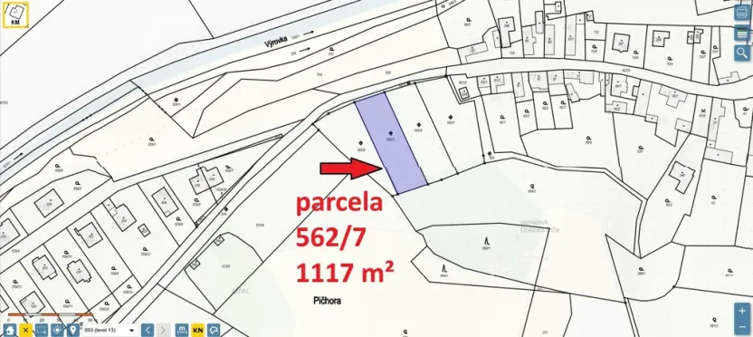 Prodej pozemku pro bydlení, Dobřichov, 1117 m2