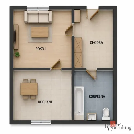 Prodej bytu 1+1, Plzeň - Východní Předměstí, Francouzská třída, 39 m2