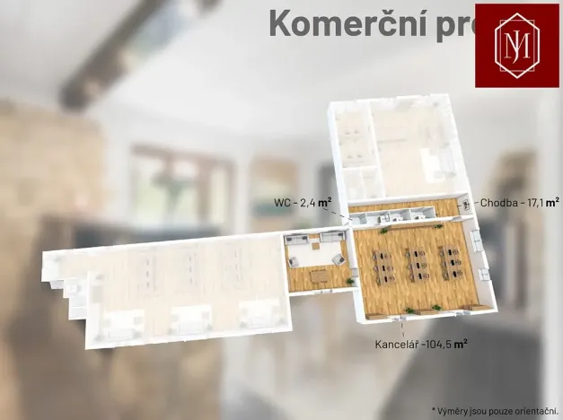 Pronájem kanceláře, Jihlava, Havlíčkova, 142 m2