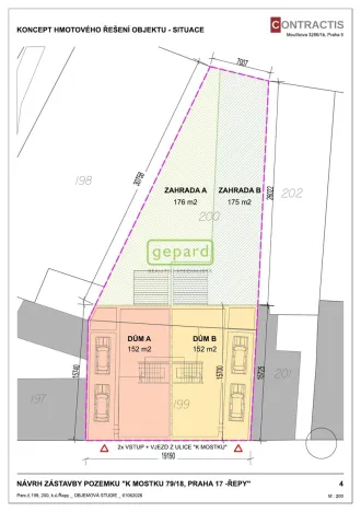 Prodej pozemku pro bydlení, Praha - Řepy, K mostku, 328 m2