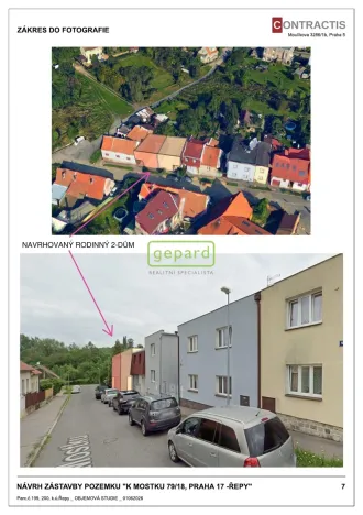 Prodej pozemku pro bydlení, Praha - Řepy, K mostku, 328 m2