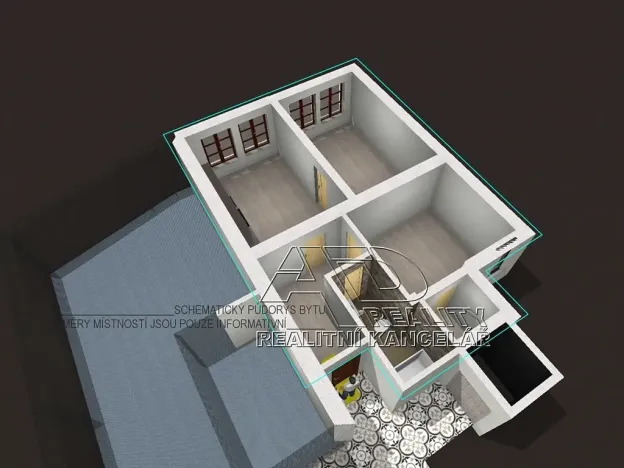 Pronájem atypického bytu, České Budějovice, Fráni Šrámka, 65 m2