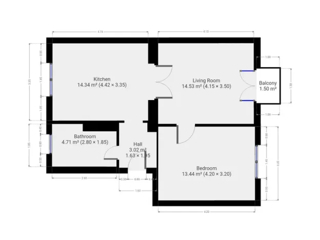Pronájem bytu 2+1, Praha, Konopišťská, 54 m2