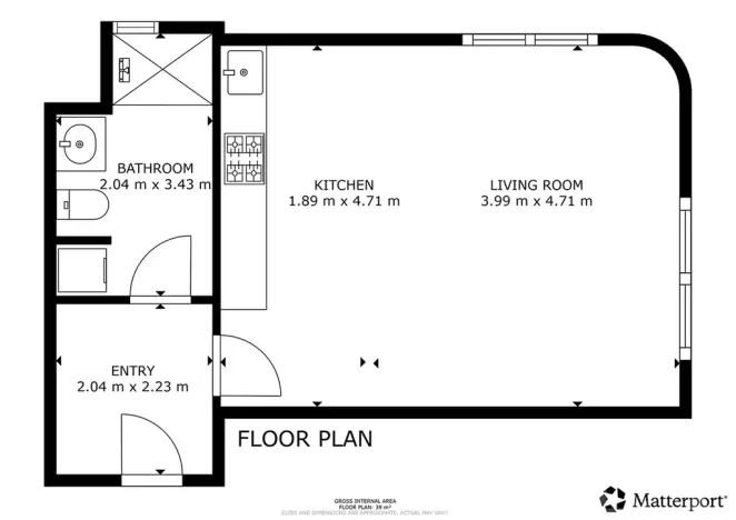 Pronájem bytu 1+kk, Praha - Radlice, U Komína, 39 m2