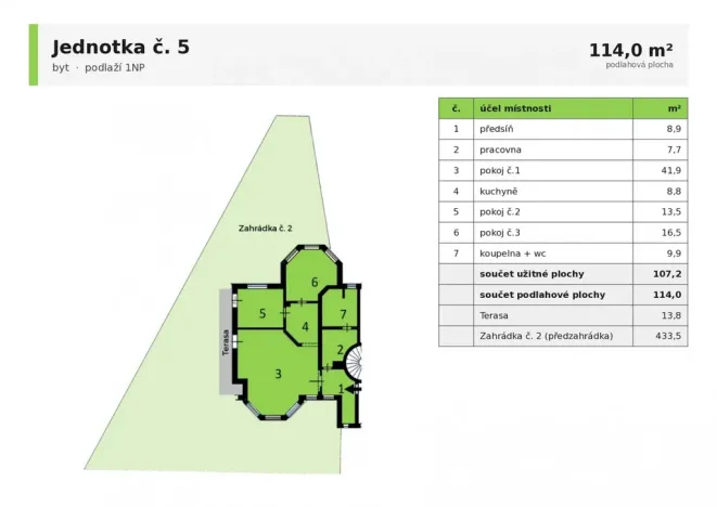 Prodej bytu 3+1, Buštěhrad, Topolová, 107 m2