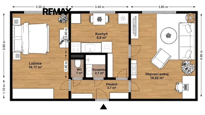 Pronájem bytu 2+1, Plzeň, Koterovská, 52 m2