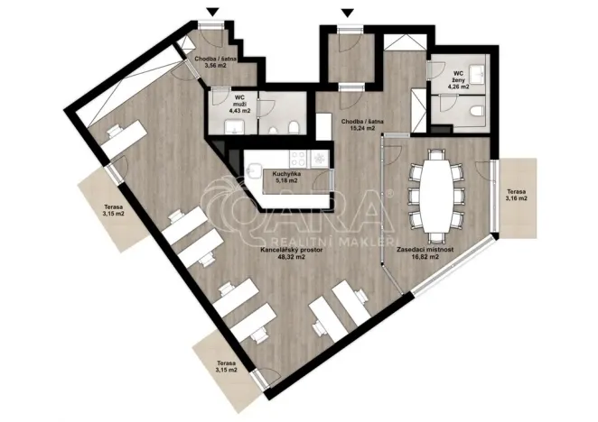 Pronájem kanceláře, Praha - Stodůlky, Za Lužinami, 96 m2