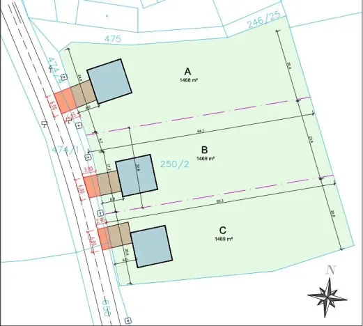 Prodej pozemku pro bydlení, Bečváry, 1468 m2