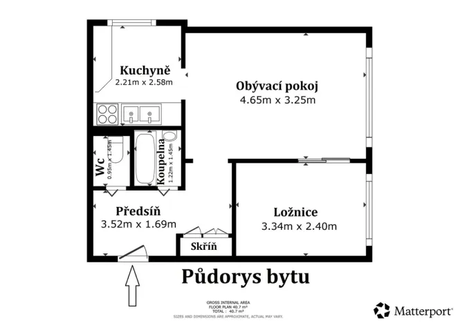 Pronájem bytu 2+kk, Hořovice, Višňová, 40 m2