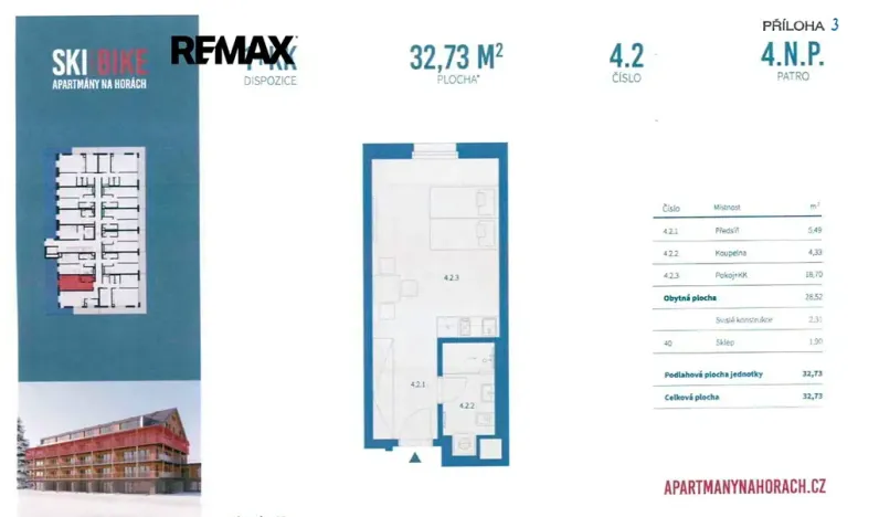 Prodej bytu 1+kk, Janské Lázně, Modrokamenná, 32 m2