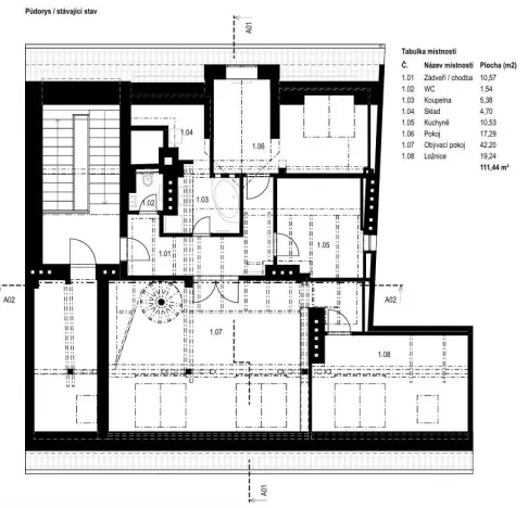Prodej bytu 4+1, Praha - Nové Město, Truhlářská, 123 m2