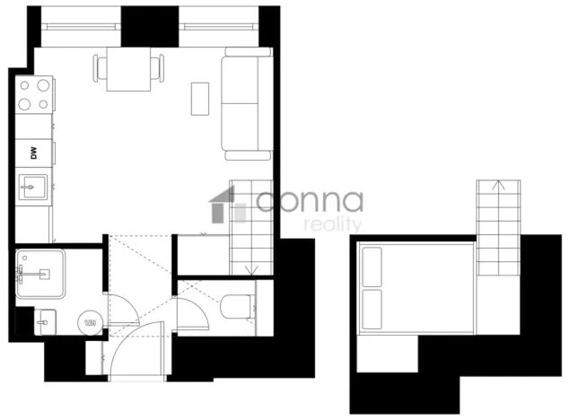 Pronájem bytu 1+kk, Praha, Přibyslavská, 26 m2