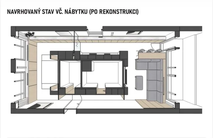 Pronájem bytu 2+kk, Praha - Braník, Novodvorská, 75 m2