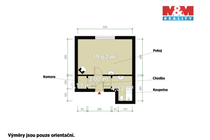 Prodej bytu 1+kk, Kralovice, Na Palcátech, 28 m2
