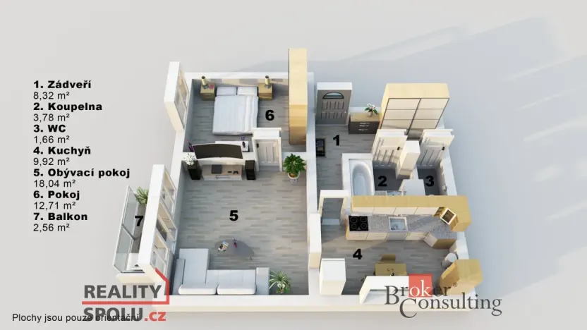Pronájem bytu 2+1, Rychnov nad Kněžnou, Hrdinů odboje, 54 m2