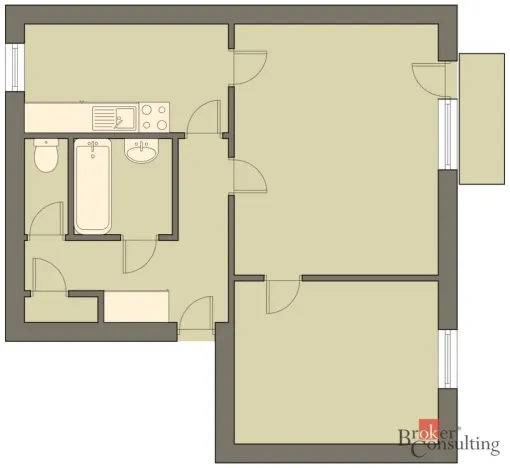 Prodej bytu 2+1, Janovice nad Úhlavou, Sídliště, 59 m2