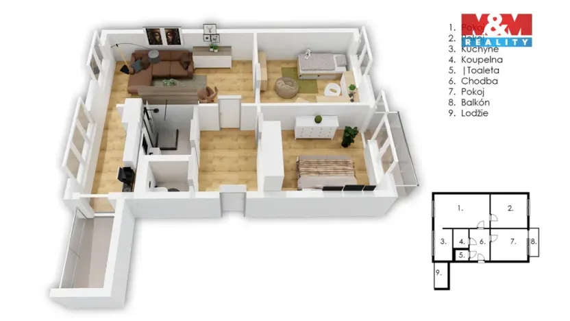 Prodej bytu 3+kk, Hradec Králové - Slezské Předměstí, Severní, 62 m2