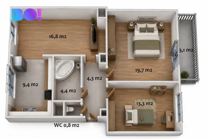 Prodej bytu 3+1, Studénka - Nová Horka, 68 m2