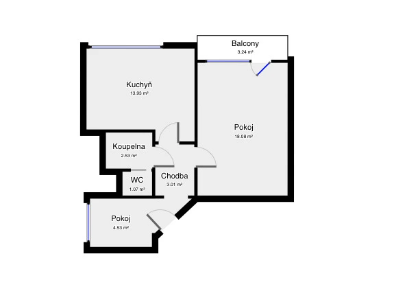 Pronájem bytu 2+1, Praha - Záběhlice, Jabloňová, 38 m2
