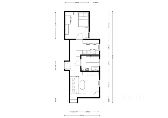 Prodej bytu 2+kk, Vráž - Stará Vráž, 51 m2