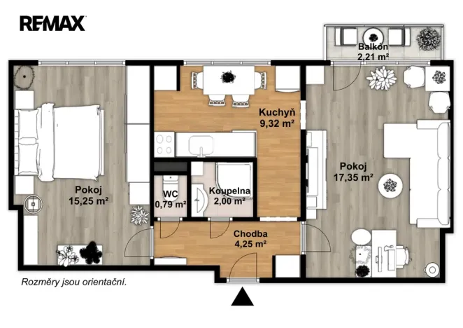 Pronájem bytu 2+1, Praha - Letňany, Vítkovická, 52 m2