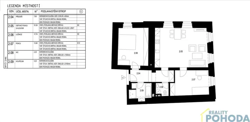 Pronájem bytu 3+kk, Vysoké Mýto, Fügnerova, 78 m2