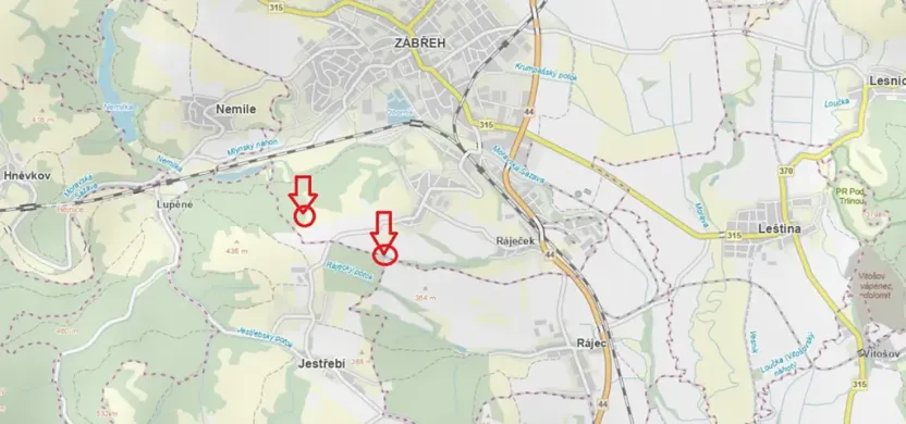 Prodej lesa, Zábřeh, 1123 m2