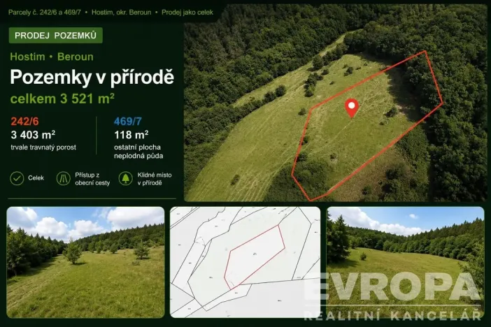 Prodej pozemku, Beroun, 3521 m2
