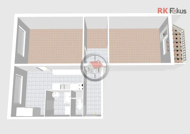 Prodej bytu 2+1, Třebíč - Nové Dvory, Gen. Svobody, 58 m2