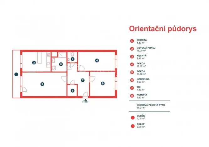 Pronájem bytu 3+1, Praha - Střížkov, Jablonecká, 68 m2