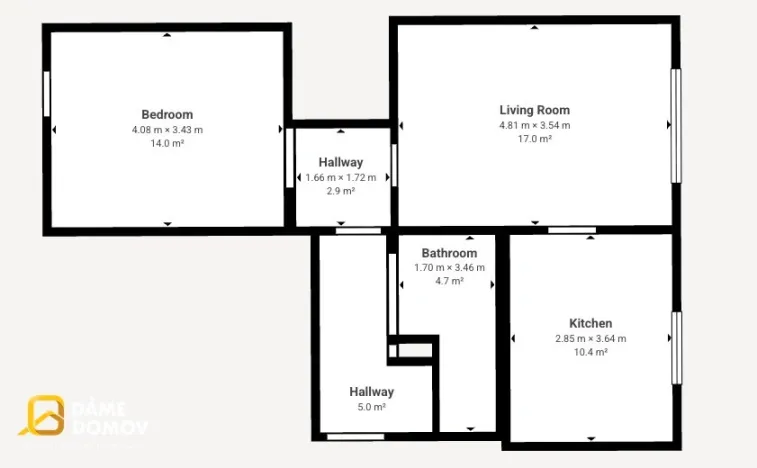 Prodej bytu 2+1, Holešov, Novosady, 61 m2