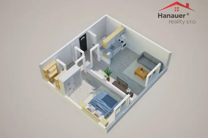 Prodej bytu 2+kk, Ústí nad Labem - Severní Terasa, Poláčkova, 42 m2
