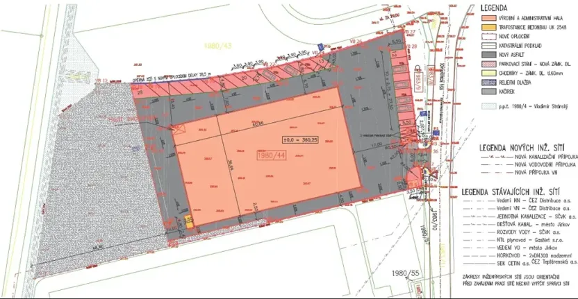 Prodej komerčního pozemku, Jirkov, 7310 m2